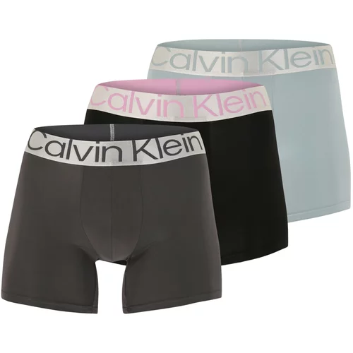 Calvin Klein Underwear Bokserice pastelno plava / tamo siva / roza / crna