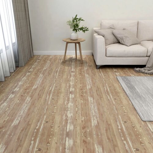 Samoljepljive podne obloge 55 kom PVC 5,11 m&amp;sup2; smeđe Slike