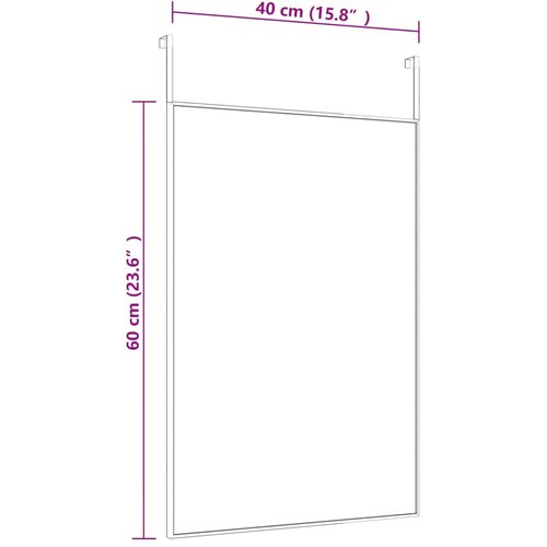  Ogledalo za vrata zlatno 40x60 cm od stakla i aluminija Slike