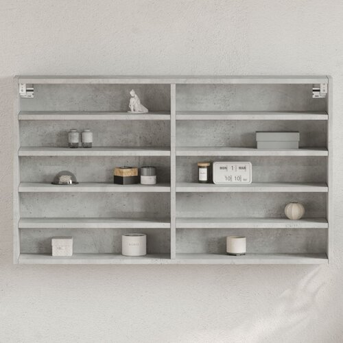 vidaXL Vitrina siva boja betona 100x15x58 cm konstruirano drvo Cijene