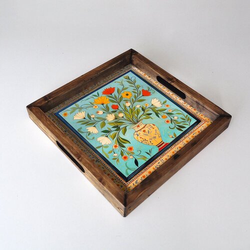 Aberto Design Poslužavnik REF058 35 x 35 x 4 cm, Šareni Cene