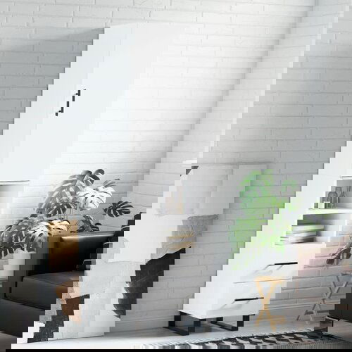 vidaXL Visoka omara bela 34,5x34x180 cm inženirski les Cene