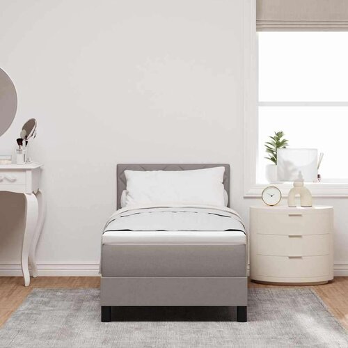Box spring krevet Sivo-smeđa 80 x 200 cm tkanina Slike