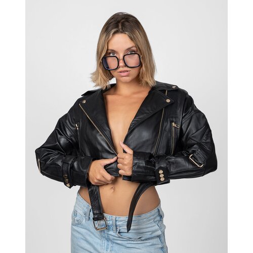 La Force Fashion Mario Zenetti ženska kožna jakna Scarlet - Crna Cene