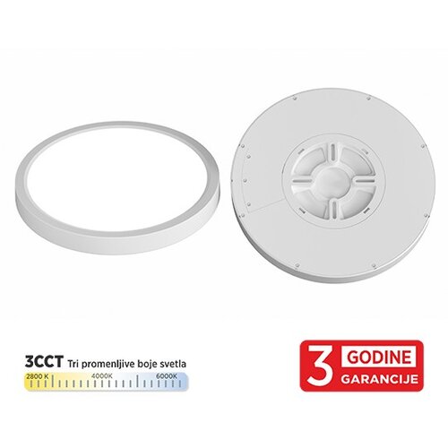 Mitea Lighting led plafonjera bela 18W 3CCT dip switch 2800/4000/6000K IP40 M205760 Cene