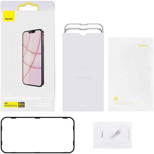 Baseus kaljeno staklo 0,3 mm za iPhone 13/13 Pro (2kom) Slike