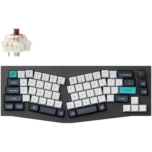 KEYCHRON Q8 Max (Alice Layout) QMK/VIA Brezžična Mehanska Tipkovnica, Bluetooth / 2.4 GHz, Brown Tactile Switch, US Layout, Q8M-M3, (21733271) Cene
