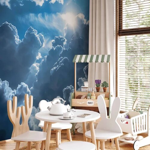  Foto tapeta - Animated Scenery: The Sun Battling with Clouds 500x350 Slike