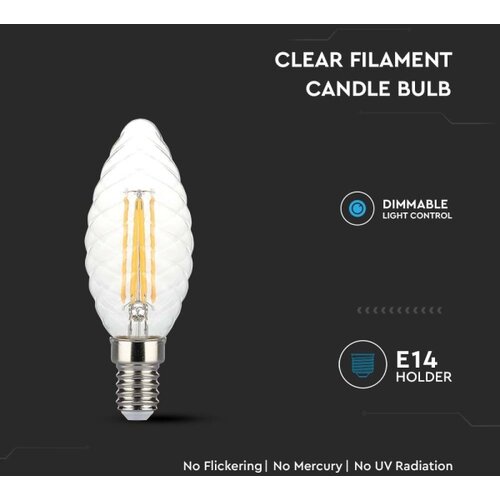  led prigu&amp;scaron;iva filament sijalica E14/4W/230V 3000K Slike
