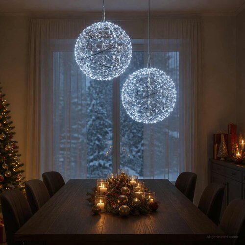  Božićni vrh svjetla 2 kom. 1500 LED lampica Hladno bijela Slike
