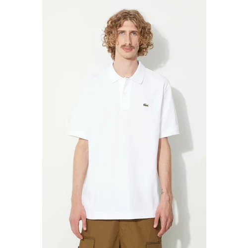 Lacoste Pamučna polo majica boja: bijela, glatki model