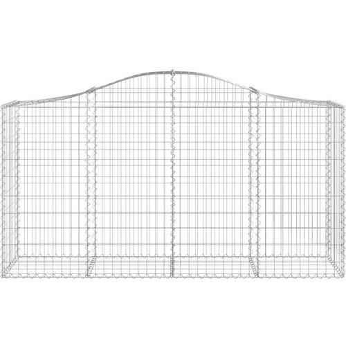  Lučne gabionske ko&amp;scaron;are 8 kom 200x50x100/120cm pocinčano željezo Slike