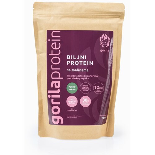 Gorila protein Biljni protein, Malina, 640 g Slike