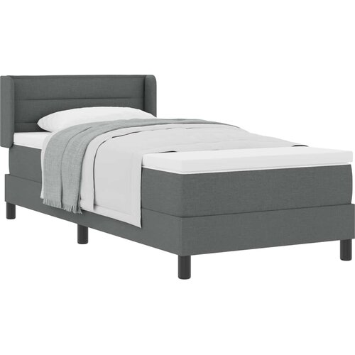 s opruga kutije Tamno siva 200 x 80 cm tkanina Slike
