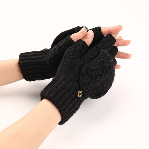 INF pletene rokavice brez prstov black, (21547659) Cene