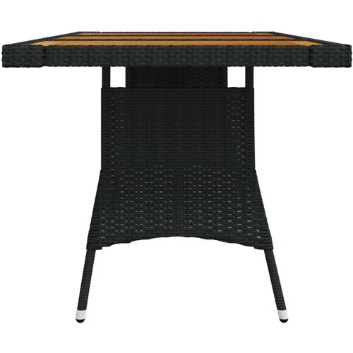 vidaXL Vrtni stol crni 160x70x72 cm poliratan i masivno bagremovo drvo Cene