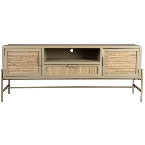 Dutchbone Bež TV omarica iz masivne jelke 148x60x38 cm Yasu &amp;ndash; Slike