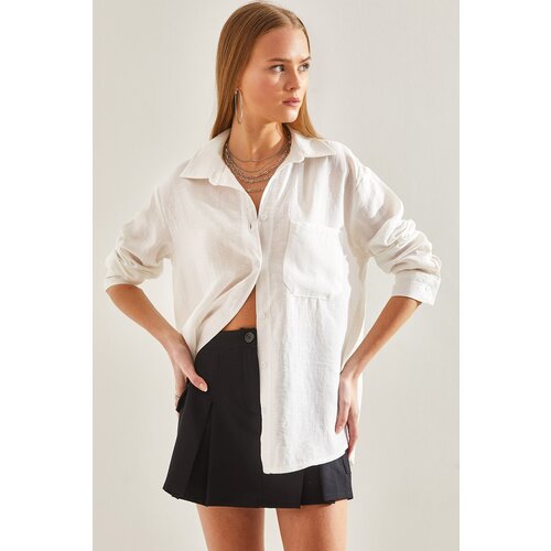 Bianco Lucci Women's Single Pocket Shirt Slike