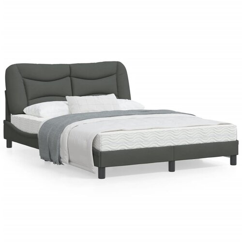 vidaXL Posteljni okvir z vzglavjem temno siv 140x200 cm blago Cene