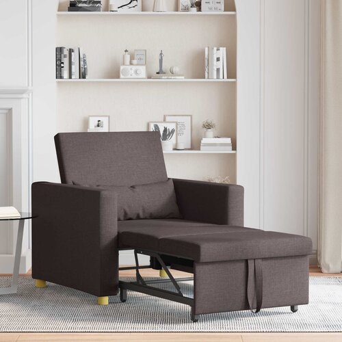 SOFA na razvlačenje Singl Tamno smeđa 90 x 165 x 87 cm tkanina Slike