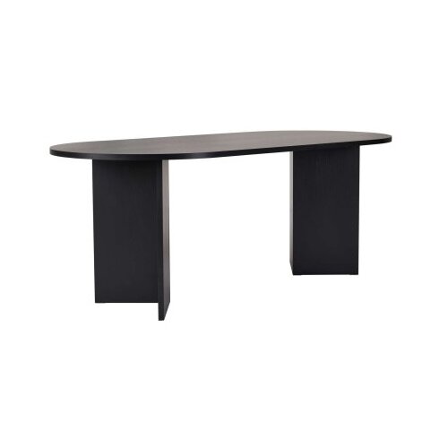 Hanah home trpezarijski sto sabella wood black Slike