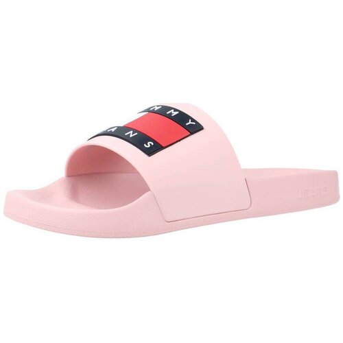 Tommy Jeans Natikači FLAG POOL SLD ESS Rožnata Slike