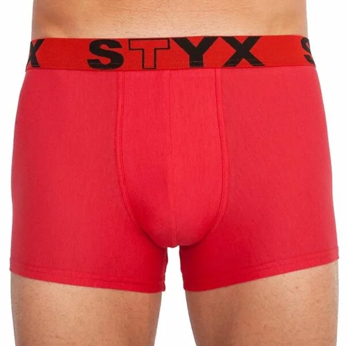 STYX MEN'S BOXERS SPORTS RUBBER Muške bokserice, crvena, veličina