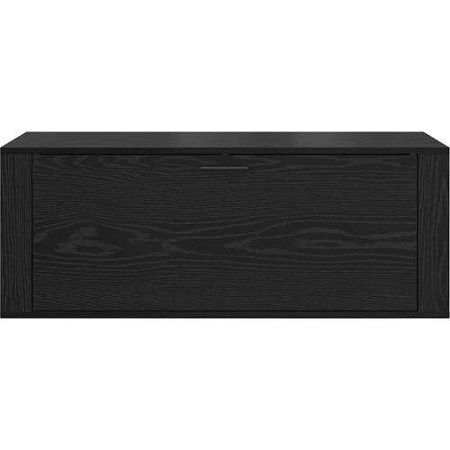 VidaXL Ormar za cipele Crni hrast 100 x 35 x 38 cm Konstruirano drvo Slike