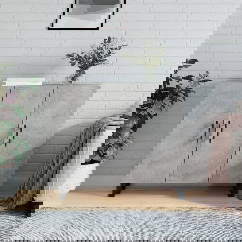 VidaXL Komoda siva boja betona 90x34x80 cm od konstruiranog drva Slike