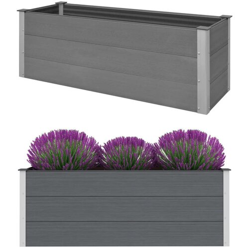 Furnova Visoka greda WPC 150x50x54 cm siva, (21920283) Slike