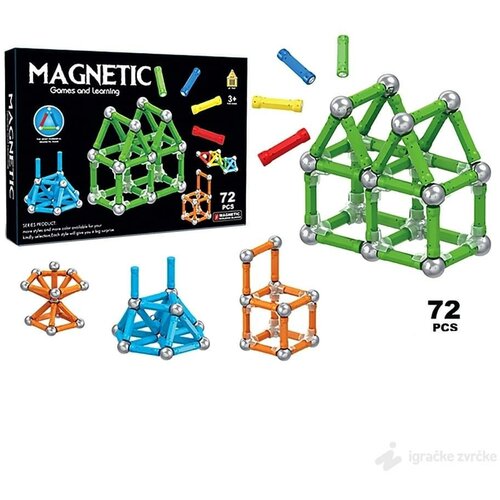 magnetni štapići za decu magnetic 72kom Slike