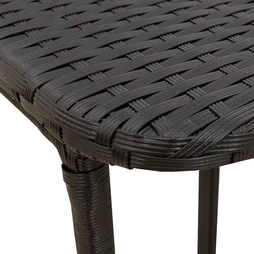  Sklopivi vrtni stol crni 90x51x75 cm poli ratan - Crna 1 Slike