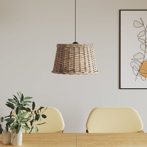 vidaXL Senčilo za stropno svetilko rjavo Ø45x28 cm pleteno Cene