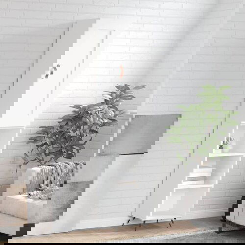 VidaXL Visoka komoda bijeli 34 5x34x180 cm od konstruiranog drva Slike