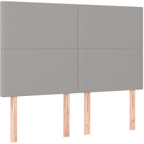  LED uzglavlje svjetlosivo 144x5x118/128 cm od tkanine Slike