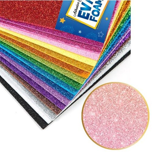  Samolepljiva  glitter eva pena tamno roze 10/1 milla Cene