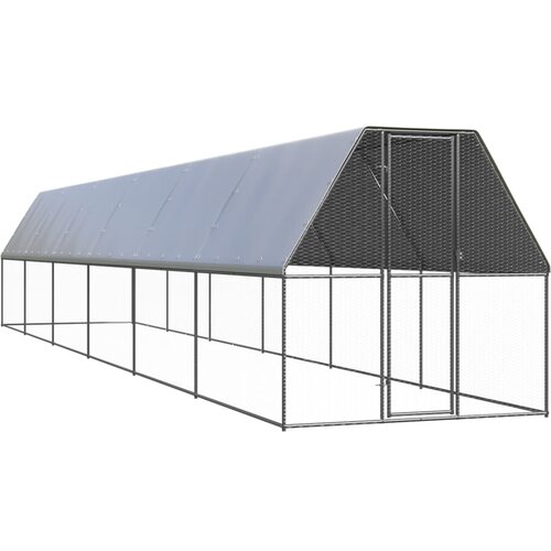 VidaXL Vanjski kavez za koko&amp;scaron;i 2 x 12 x 2 m od pocinčanog čelika Slike