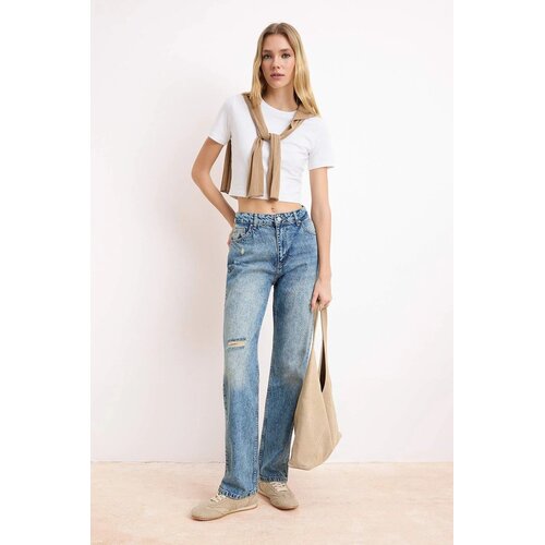 TRENDYOLMILLA ženske pantalone Twoss26Je00070, plava Cene