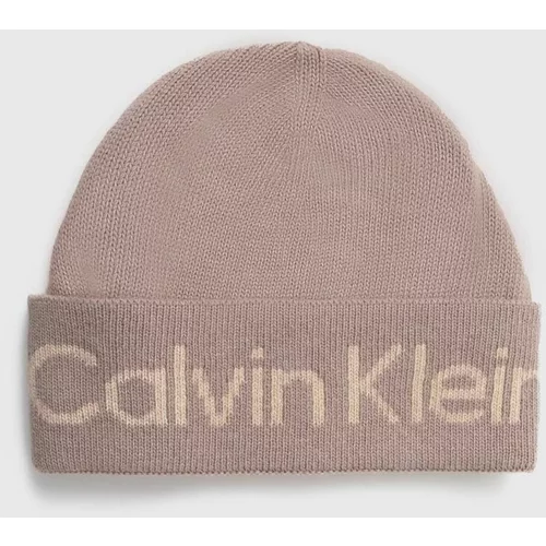 Calvin Klein Kapa s primesjo volne bež barva
