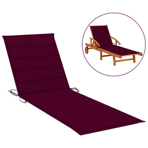 vidaXL jastuk za ležaljku crvena boja vina 200 x 70 x 3 cm od tkanine Cijene