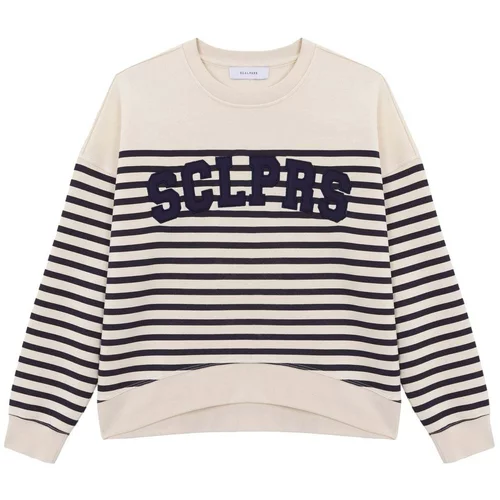 Scalpers Sweater majica bež / mornarsko plava
