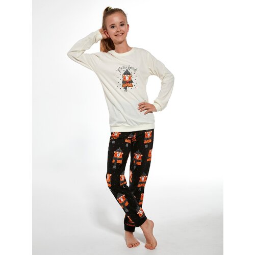 Cornette Pyjamas Young Girl 592/160 Winter Bear 134-164 ecri Slike