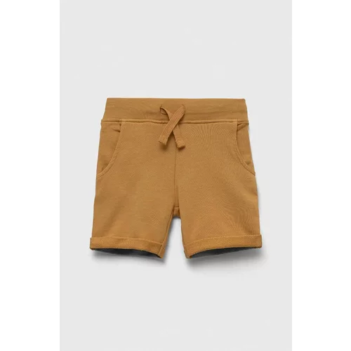 Guess Dječje pamučne kratke hlače boja: žuta, podesivi struk