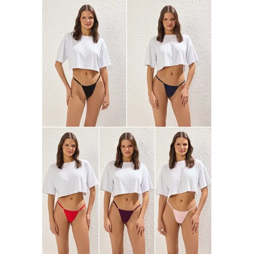TRENDYOLMILLA Ženski set donjeg ve&amp;scaron;a Thmss25Ku00047, 5 komada, &amp;Scaron;areni Slike