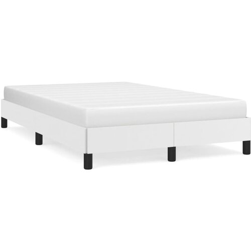 VidaXL Posteljni okvir bel 120x200 cm umetno usnje, (20724379) Slike