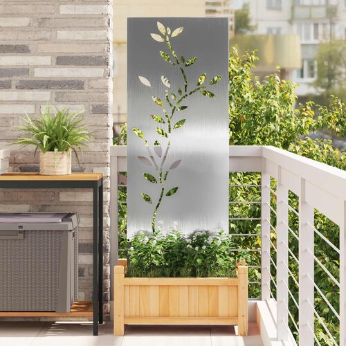  Privatnost u vrtu Cvjetni Srebrno 50 x 140 cm Nehrđajući čelik Cijene