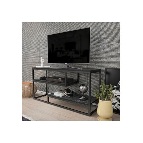 Hanah home tv polica lorin black white Cene