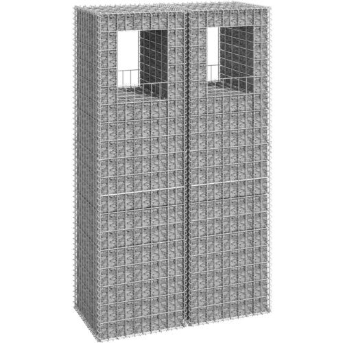 vidaXL Gabionska košara steber 2 kosa 50x50x180 cm železo Cene