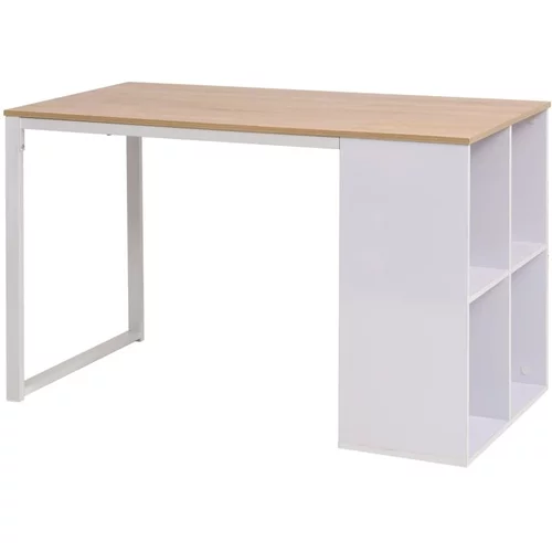  Pisalna miza 120x60x75 cm barva hrasta in bela