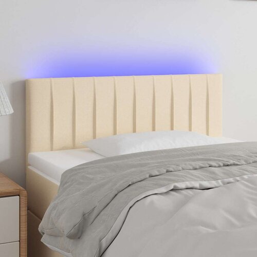  LED uzglavlje krem 90x5x78/88 cm od tkanine Cijene